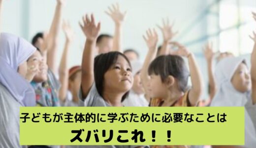 【シンプルイズベスト】子どもが主体的に学ぶために必要なこと【結局、授業が面白いかどうかで決まる】